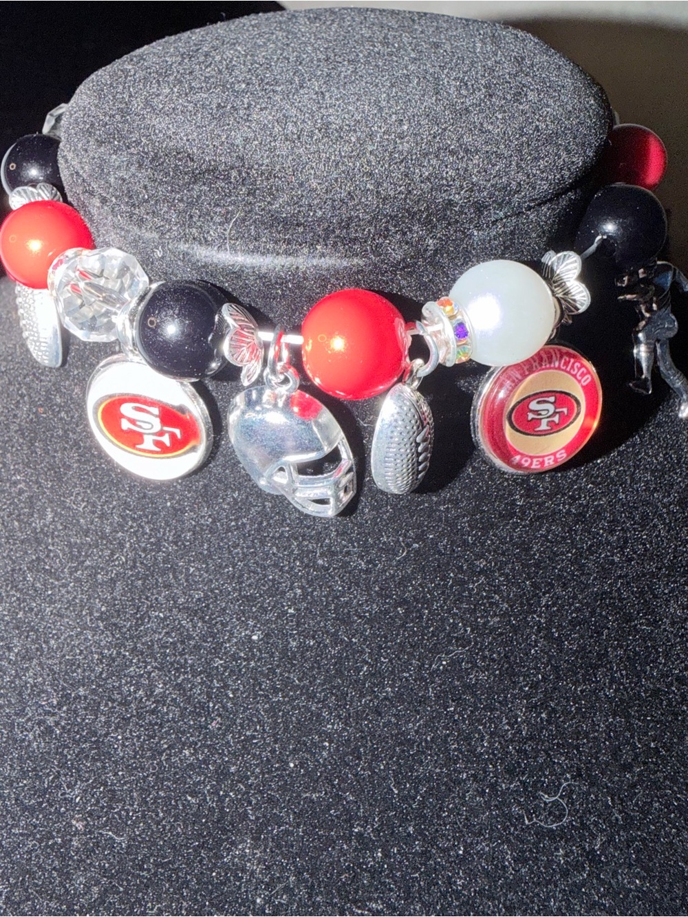 Red & Black Charm Bracelet